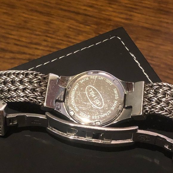 LOIS HILL Watch Sterling Silver Thai Weave Bracelet Floral Lugz Watch - Picture 6 of 16